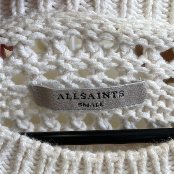 All Saints - Classic Crochet  Pullover Sweater - Cream - S - Picture 3 of 11